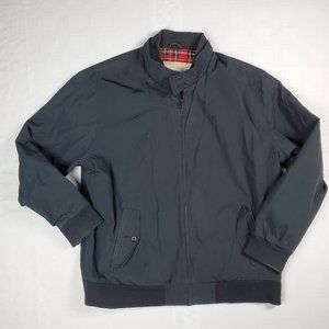 Vintage Old Navy Mens Jacket Size XXL Black Full Zip Plaid Lined Bomber Coat